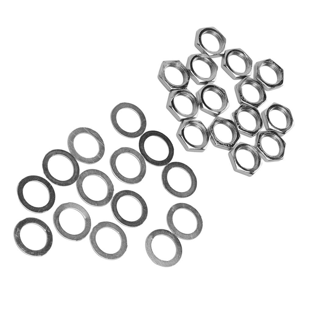 Nut Washer Kit Instrument Socket Connector Fasteners for Electric Guitar Bass M9 Female