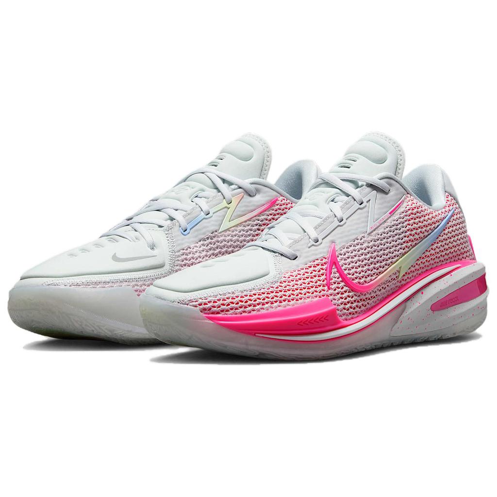 Nike Air Zoom G.T. Cut 1 Slip Resistant Abrasion Resistant Low Top Basketball Shoes Unisex White Pink CZ0176-008(2025)