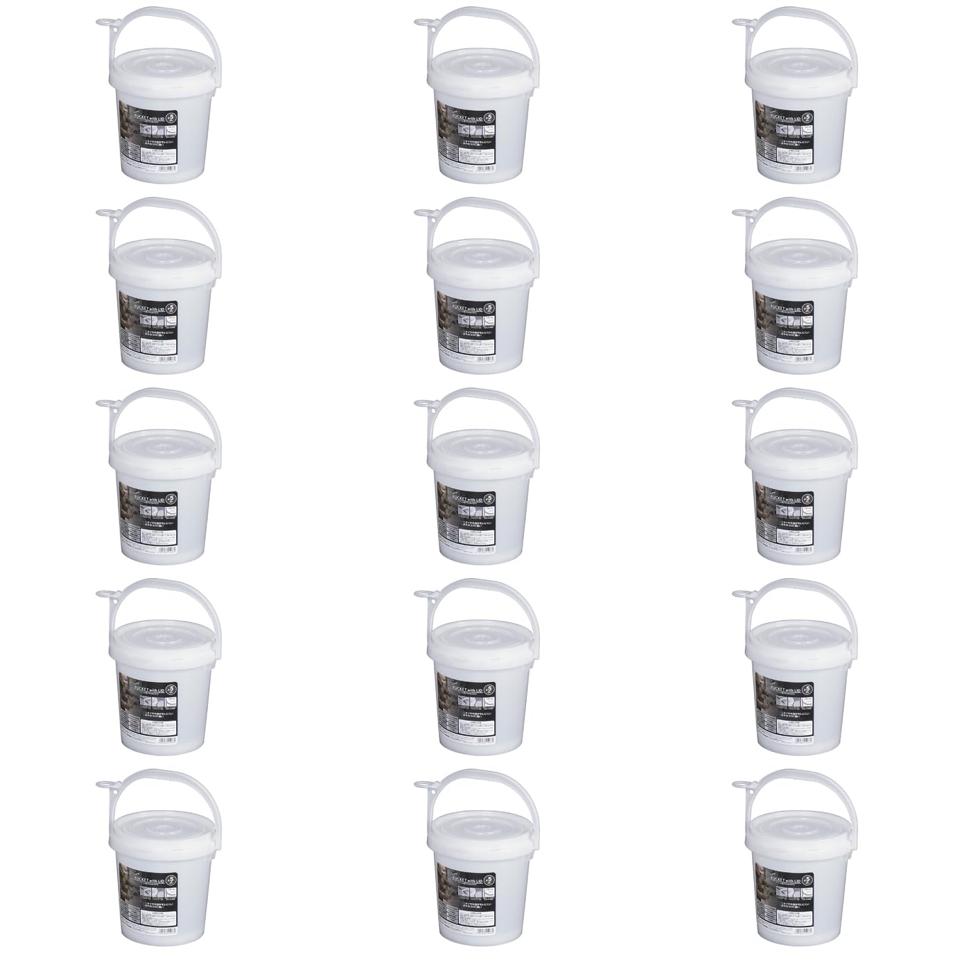 

JEJ Astage Ведро с крышкой 23 x В Инструменты для дома Сад Компактный набор из 30 #5 [Ш прибл. приблизительно. 21.8 см] белый