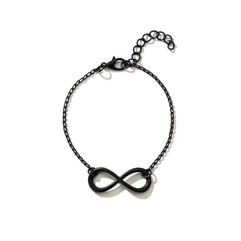 Bracelet en métal à boucle rétro en forme de 8 - Design européen-américain simple, élégant et chic