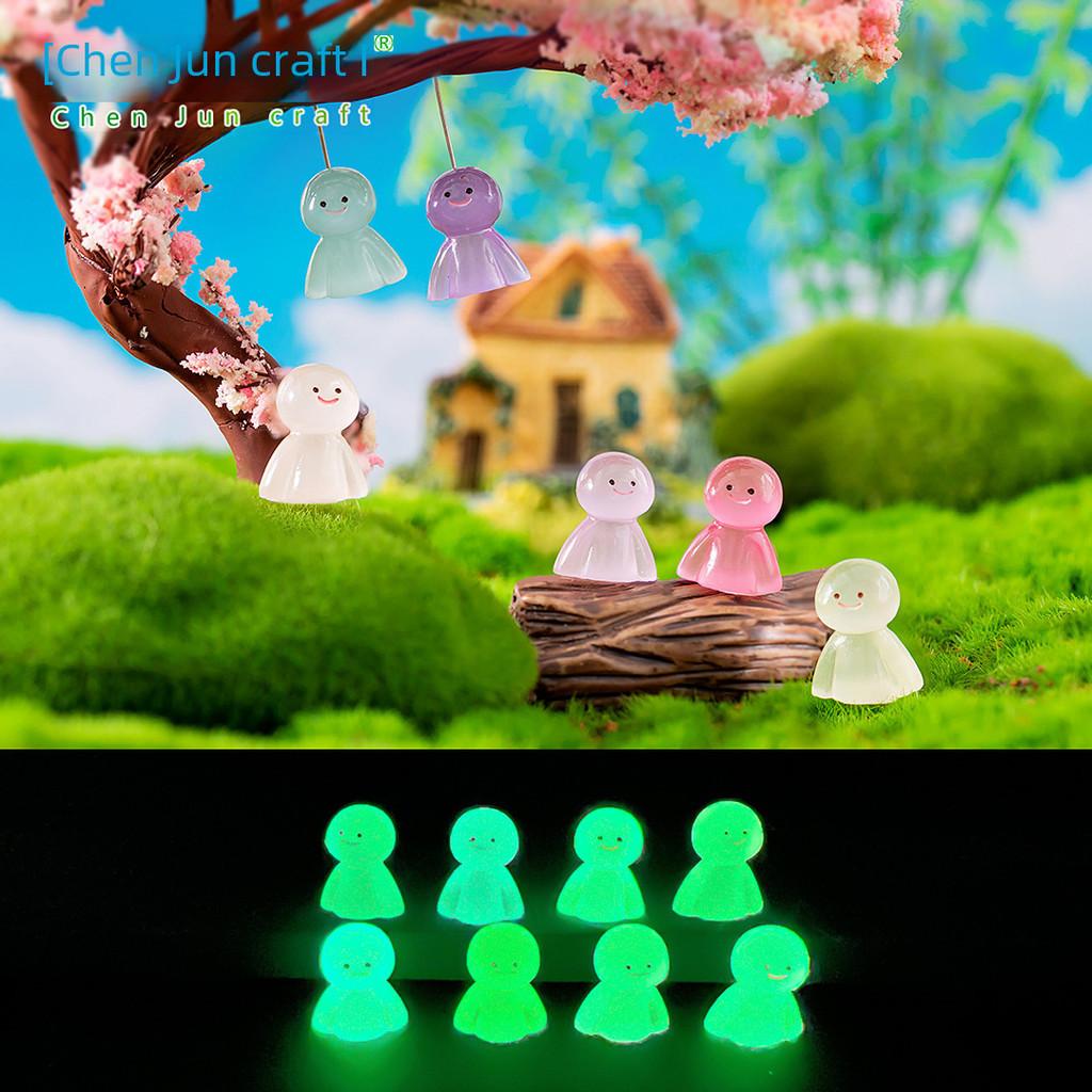 Charming Multicolor Glow In The Dark Resin Desktop Miniature Decorations Cute Figurines