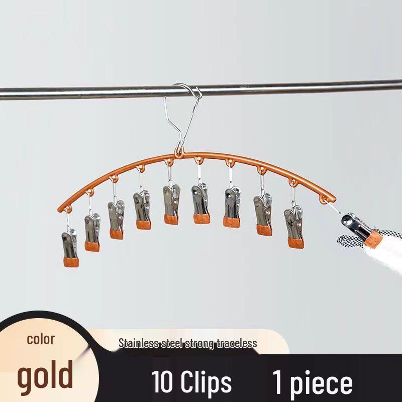 Aluminum Alloy Multi-Clip Drying Rack for Socks and Underwear