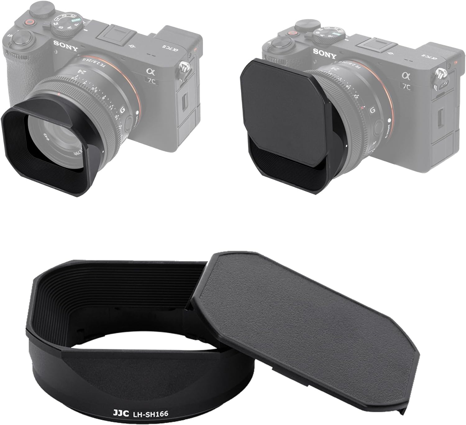 

JJC Aluminum Lens Hood for Sony Compatible with Sony FE 24mm G Lens Sony FE 40mm G Lens and Sony FE 50mm G Lens Includes ALC-SH165/ALC-SH166 f/2.8
