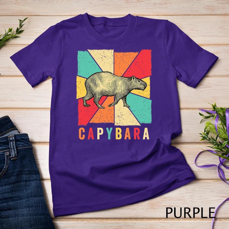 Retro Vintage Style Capybara Design - Capybara T-Shirt Unisex T-shirt 7 2XL