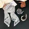 Scarf  for Women Versatile Neck Flower Scarf Versatile Striped Headband Hairband Scarf