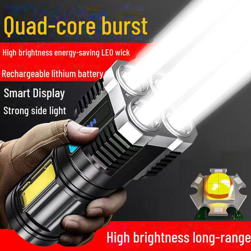 Rechargeable LED Flashlight - Portable, Long-lasting, Super Bright, Multifunctional, Outdoor/Work Light