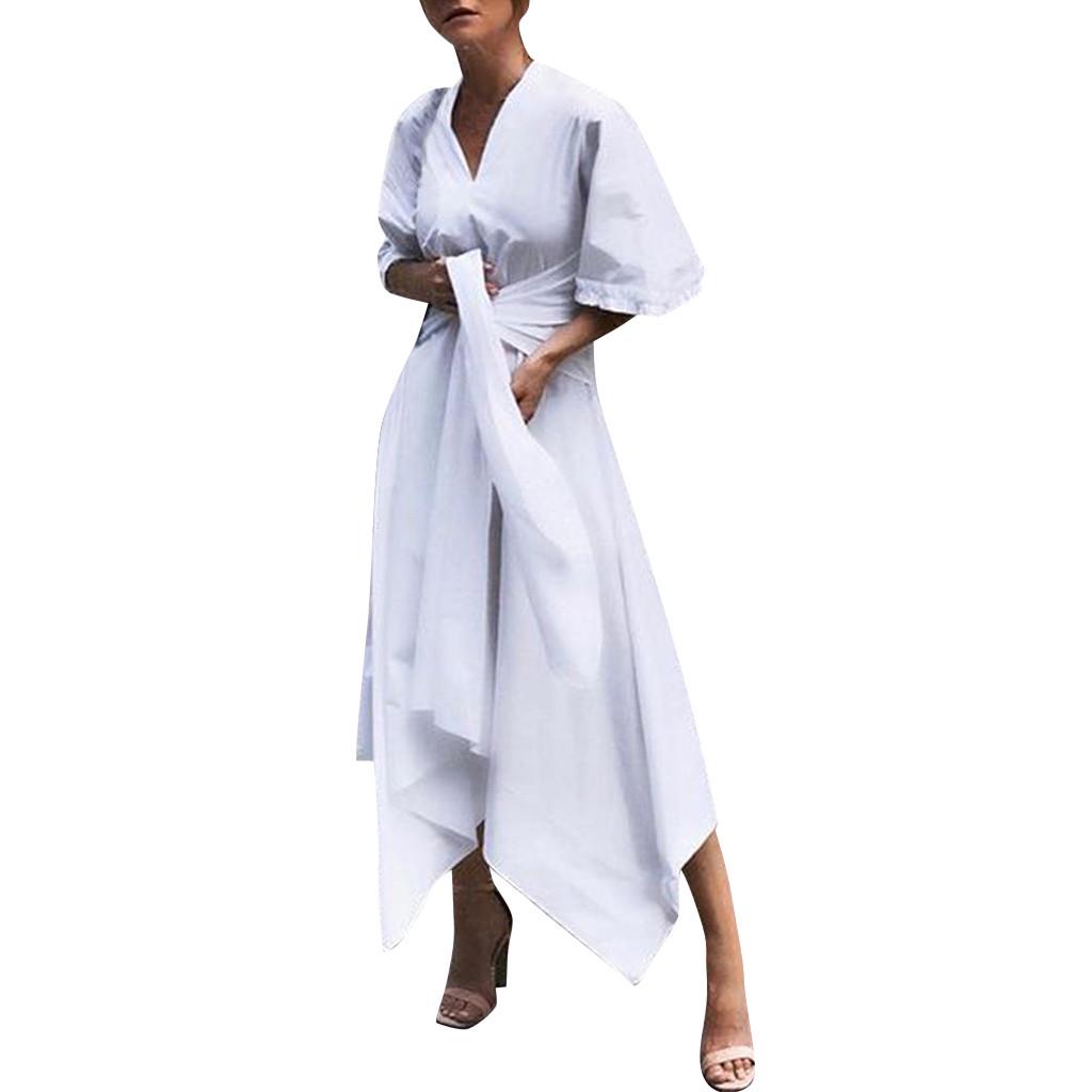 asymmetrical button down dress