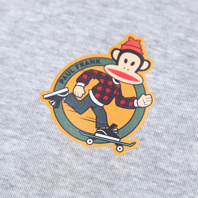 Paul Frank Men's Winter Warm Raglan Patchwork Sweatshirt