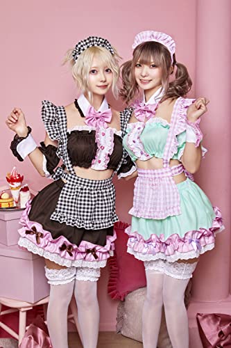 Clearstone Halloween Cosplay Pastel Fancy Maid Strawberry Women's Brown