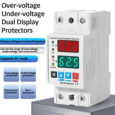 40A/63A DIN Schiene 230V Einstellbare Überspannung Unterspannung Schutz Gerät Protector Relais Grenze Monitor Überstrom Schutz