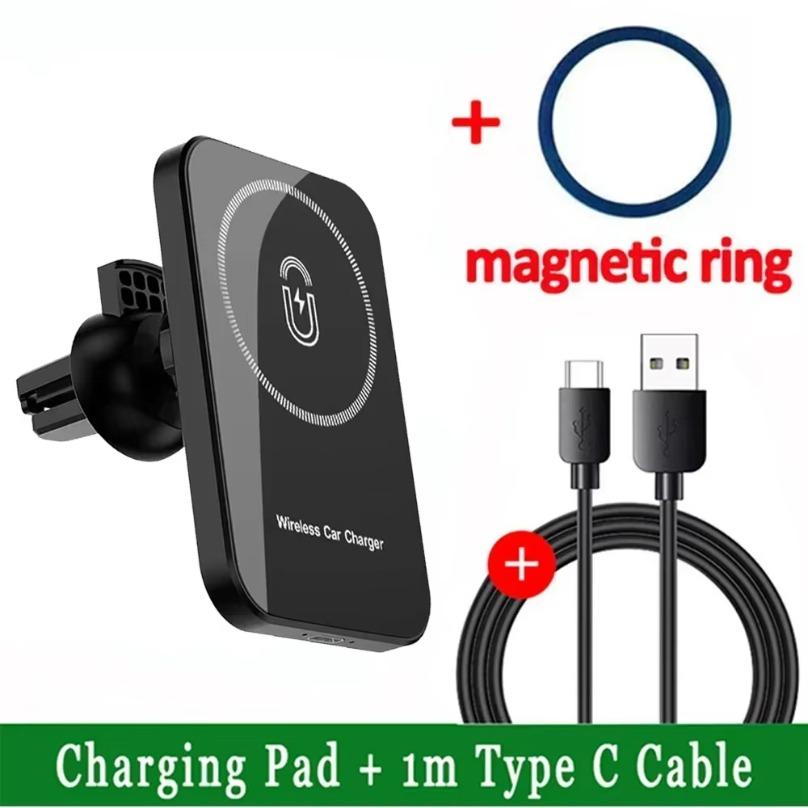 Magnetic Wireless Car Chargers 30W For Magsafe iPhone 16 15 14 13 12 Pro Max Car Charger Air Vent Clip Fast Charging Station