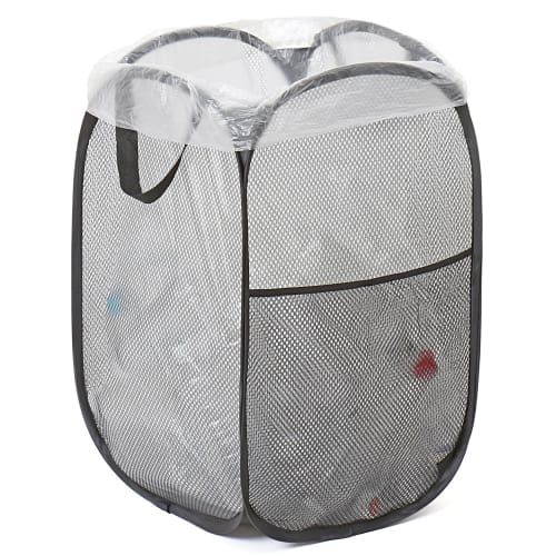 Astro Foldable Outdoor Trash Can, Black, Fits 45L Garbage Bags, Camping Trash Bin, Pop-Up Basket, Storage Box, Folds Compactly, Product Code: 820-77