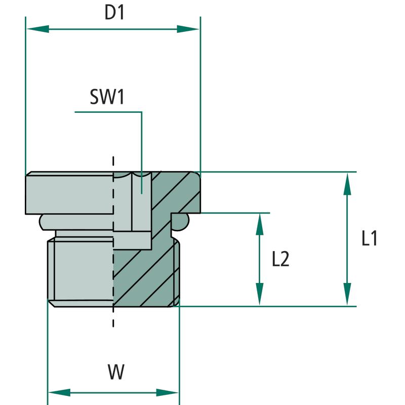 Plug Connector Threaded Connector EV 7/16 -JIC 450 7 14 12 GRANITE