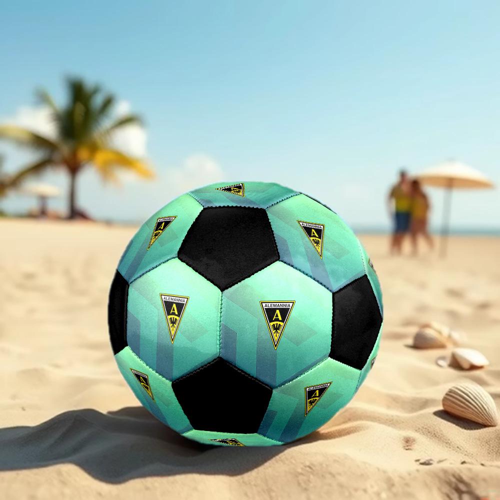 Alemannia Soccer Ball Colorful All Ages Machine Stitched PVC Competition Ready Durable High-Bounce.SIZE5
