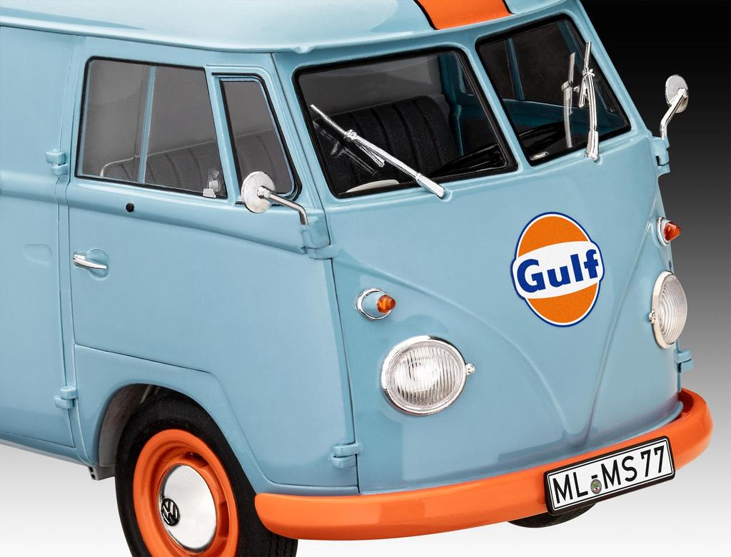 German Level VW T1 Panel Van Plastic Model 07726 1/24 (Gulf)