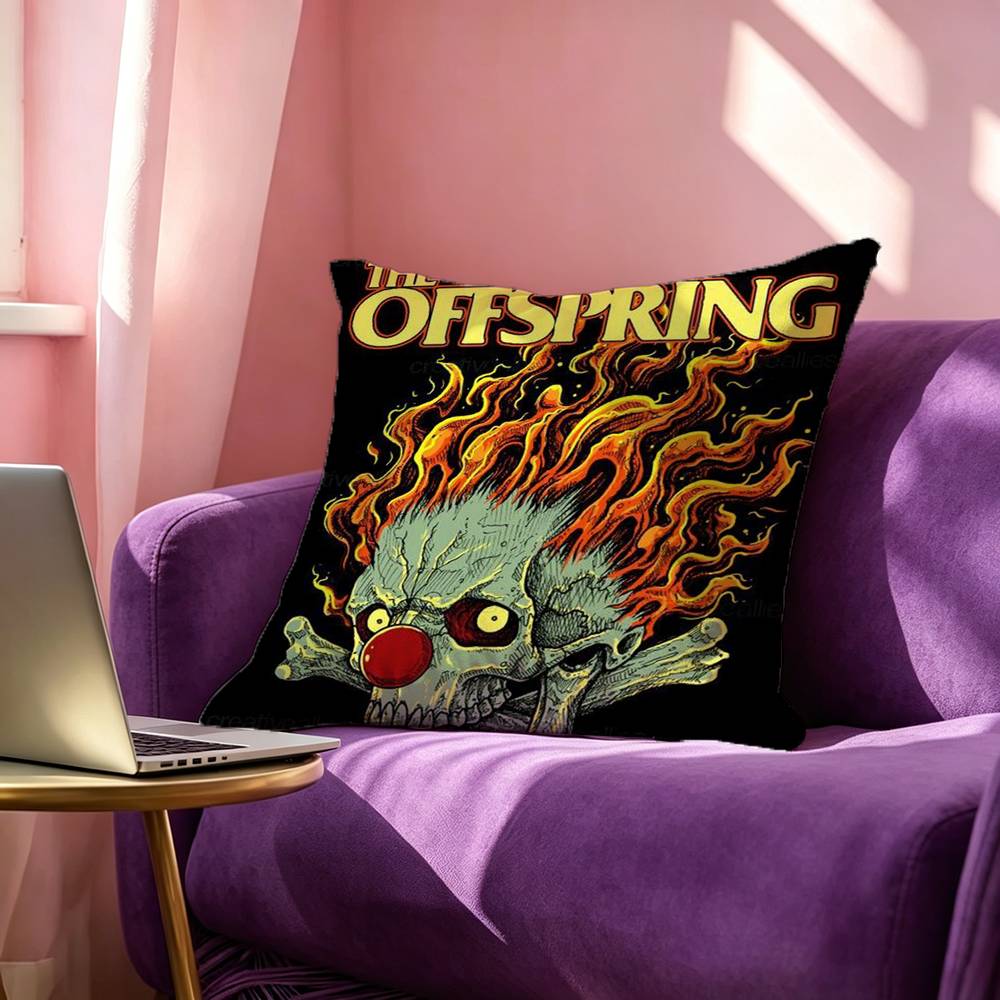Punk Rock TThe OOffspring Photo Pillow Case Square DoubleSided Sofa Cushion Cover Bedroom Bedside Pillow