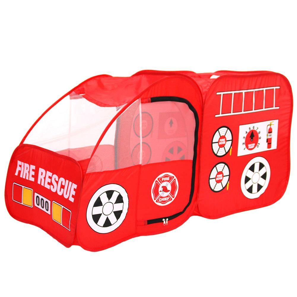 Fire Truck Play Tent For Kids Foldable Pop Up Play Tent With Siren Button Birthday Christmas Gifts For Boys Girls