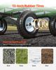 VEVOR Steel Garden Cart, 544 Kg Heavy Duty Pullable Garden Wagon Yard Cart