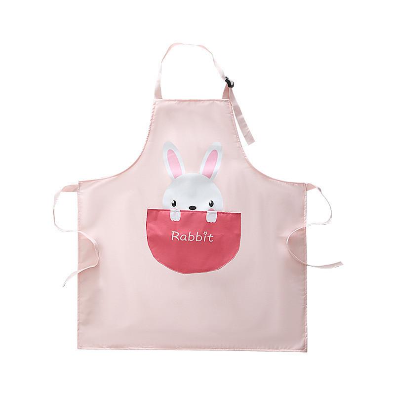 

Style Cartoon Polyester Apron Sleeveless Kitchen Cooking Oil Proof For Home Use Rabbit