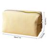 Striped Embroidered Travel Cosmetic Bag Portable Toiletry Organizer for Women Makeup Storage Pouch