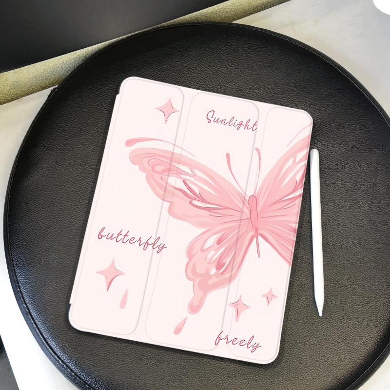 Pink Butterfly Case for Ipad Air 5 4 Pro 11 2nd 3rd 4th Ipad Mini6 8.3 10.2 7/8/9th Gen 10.9 10th Gen 7 8 9th 10.2 Funda Cover