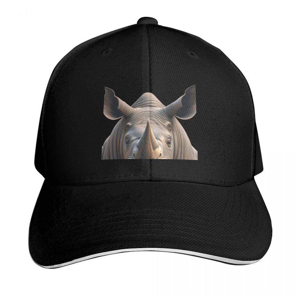 Majestic Rhino Powerful Presence Baseball Cap Fun Hats Derby Hat Birthday Unisexs Caps Womens