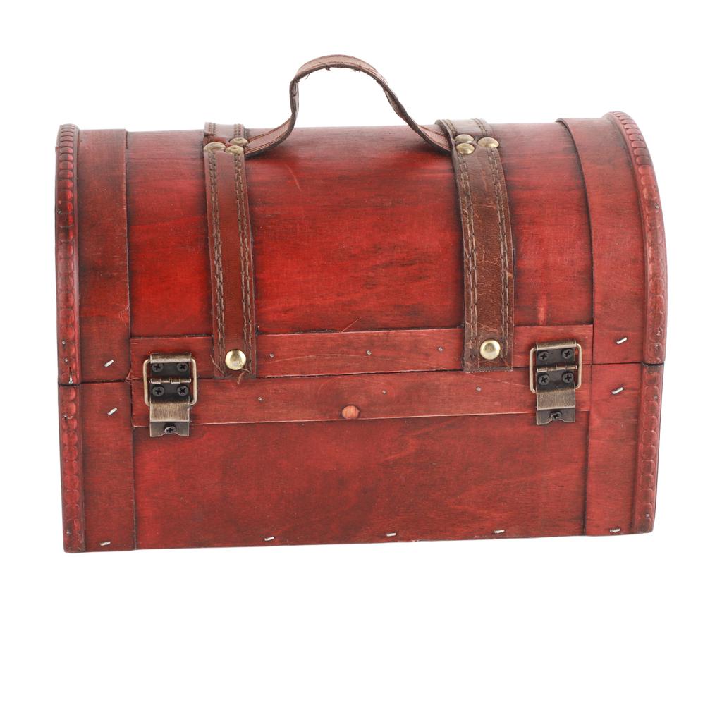 Wooden Storage Box European Style Retro Dust Prevention Vintage Jewelry Box for Desktop Decoration
