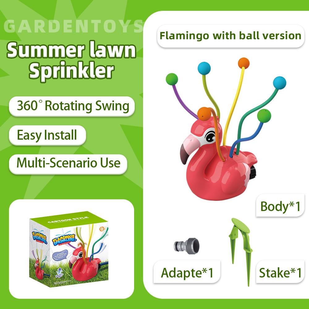 Swinging Watering Flamingo Toy Set - Summer Garden Children s Playwatering Toy - Gift For Children - Educational Building Blocks Toy