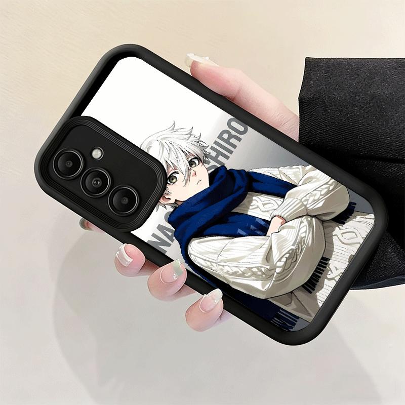 Phone Case for Samsung Galaxy A17 A16 A15 A14 A13 Blue L-Lock Nagi Seishiro A56 A36 A26 A55 A35 A25 A54 A34 A24 A53 A33 A23 A07