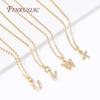 18K Gold Plated Copper A-Z Alphabet Charms For DIY Women's Necklace Jewelry Making Supplies,Fashion Inlay Zircon Letter Pendants