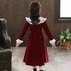 Girls' Spring Long-Sleeve Dress: Elegant Mid-Length Princess Style