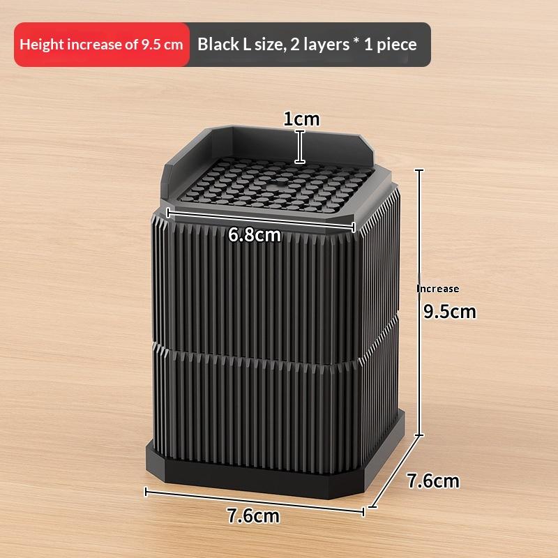 Adjustable Bed Lifter Professional Heavy Duty Square Furniture Foot Pad Non Slip Design for Couch Table and Desk