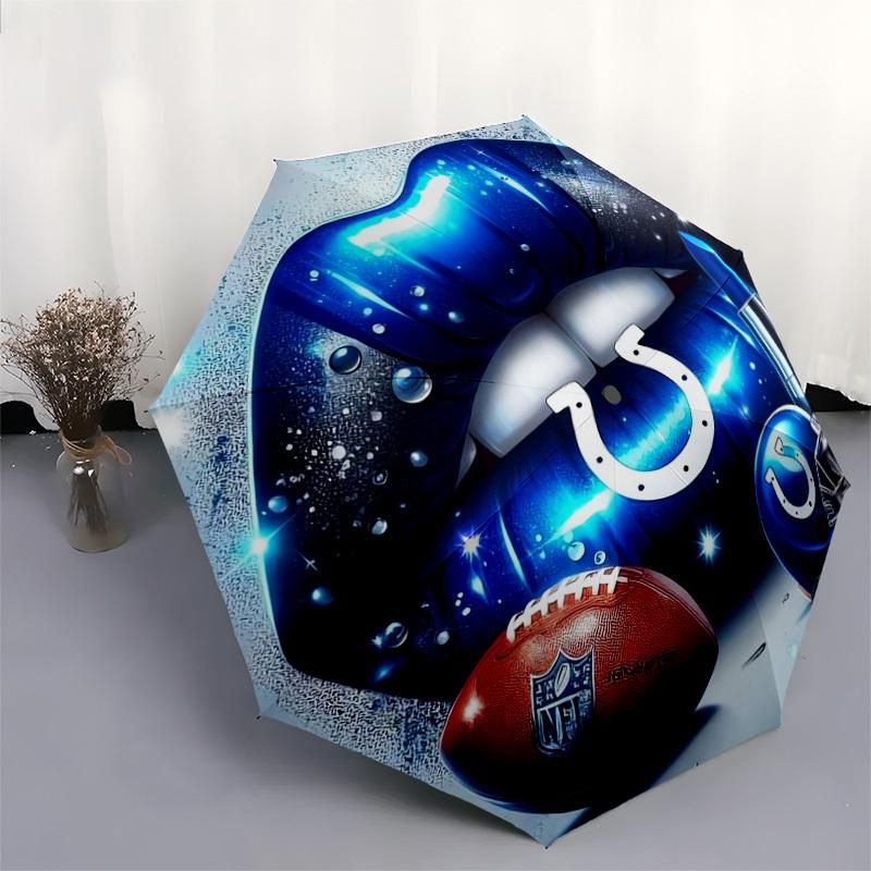 1pc Indianapolis Colts Lipstick Football Helmet Umbrella with Plastic Handle,Suitable for All Seasons Home Travel Outdoor UmbrellaDD453