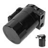 Universal Oil Catch Can Kit 300ML Reservoir Tank Engine Black Polish Baffled Aluminum Alloy