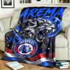 Arema FC Thema Personalisierte Outdoor Flanelldecken Weich Und Geeignet Für Alle Jahreszeiten Perfekt Für Sofas Betten Und Camping