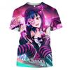 Herren Mode 3D Gedrucktes Herren T-Shirt Rundhals Kurzarm Trendige Streetwear