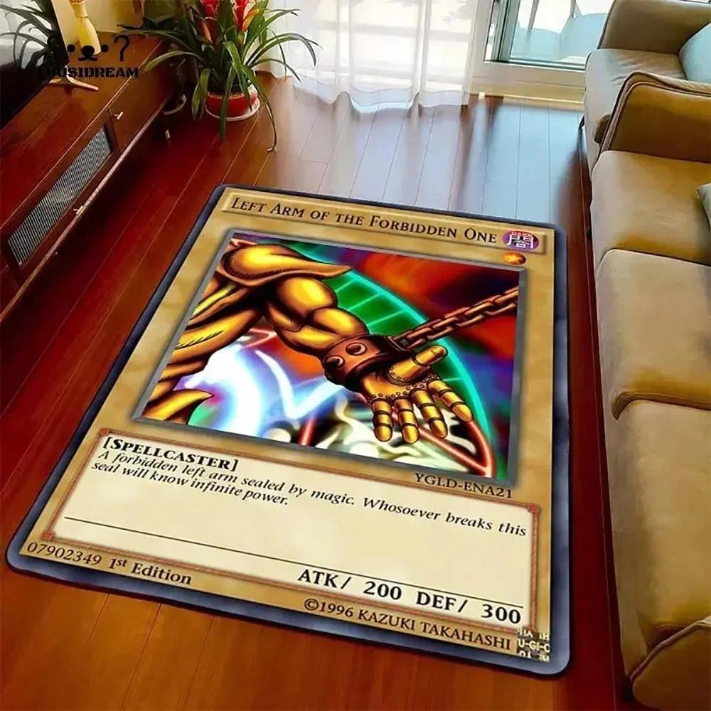 Yu-Gi-Oh Blauer Weißer Drache Anime Rutschfester Teppich Cartoon Bodenmatte für Wohnzimmer Schlafzimmer Dekorativer Bereichsteppich Perfektes Geschenk