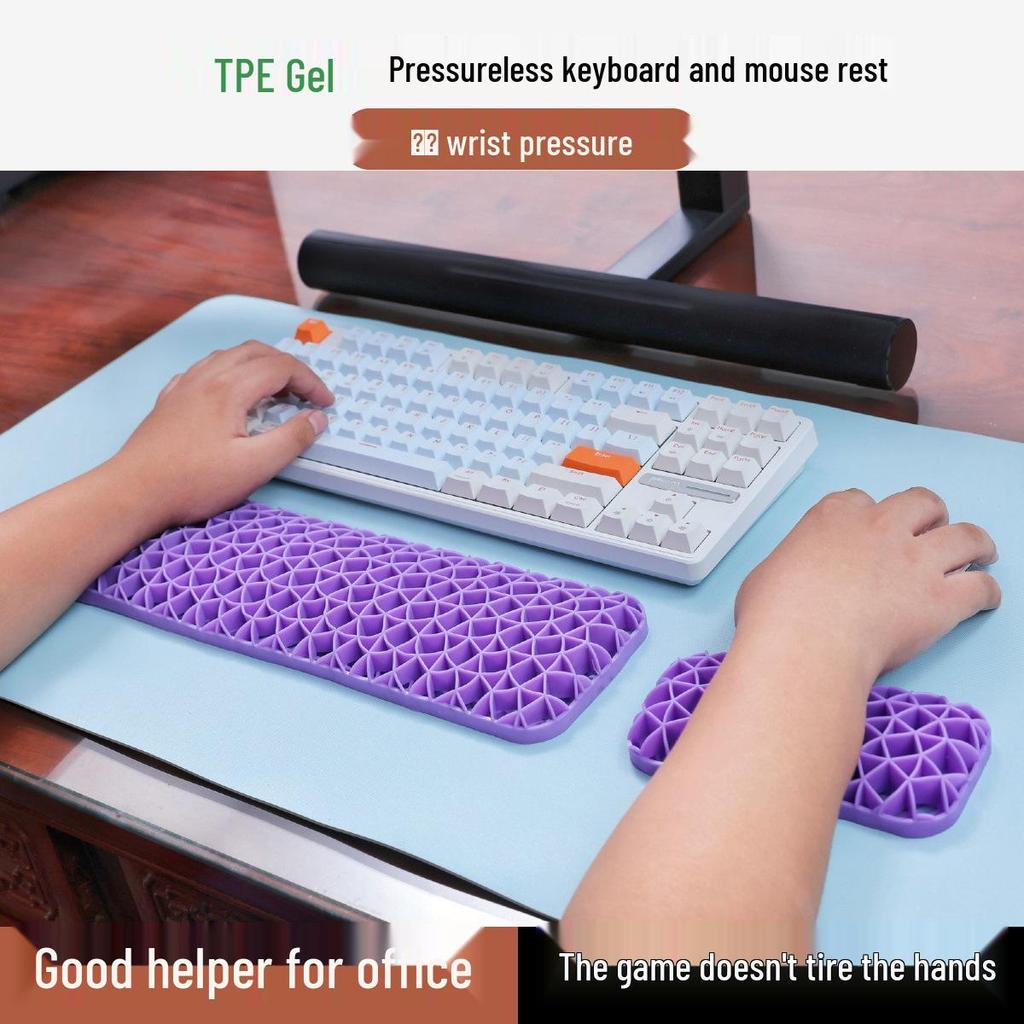 New Type Computer Keyboard & Mouse Pad with Soft, Non-Slip, Breathable Wrist Support