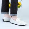 Plus Size 39-46 Summer White Hollow Out Penny Loafers Men Casual Shoes Man Moccasins Leather Slip On Flats Mens Driving Shoes