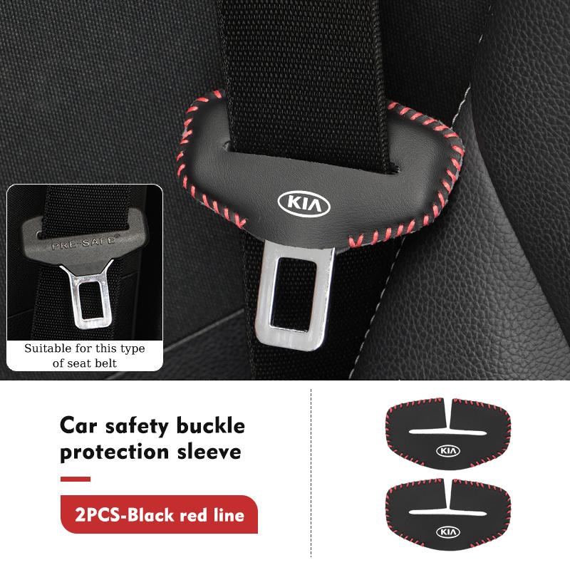Universal Car Seat Belt Buckle Clip Protector Anti-Scratch Cover For KIA K5 K2 Rio Optima Sportage Venga Sorento Stonic Forte