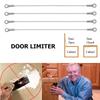 4pcs Stainless Steel Flexible Cupboard Door Window Hinge Limiter Stopper Ropes
