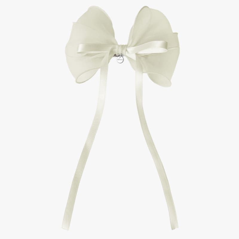 Mellotory Ribbon See-through Hairpin (ivory)