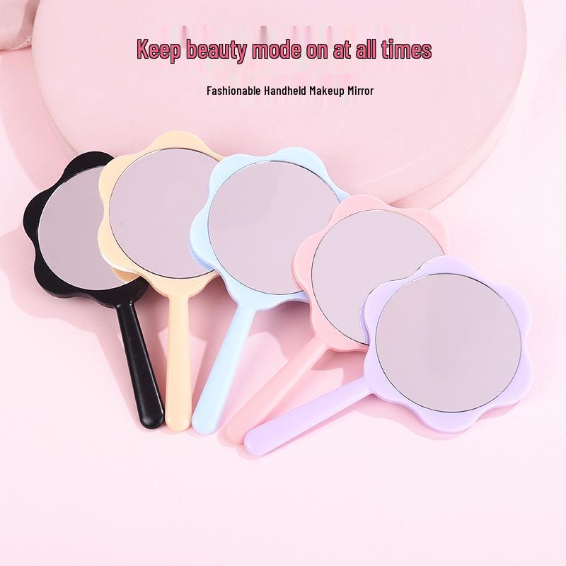 

Portable Compact Handheld Makeup Mirror - Mini Creative Design 14x7.5x0.2cm, 28.7g чорний