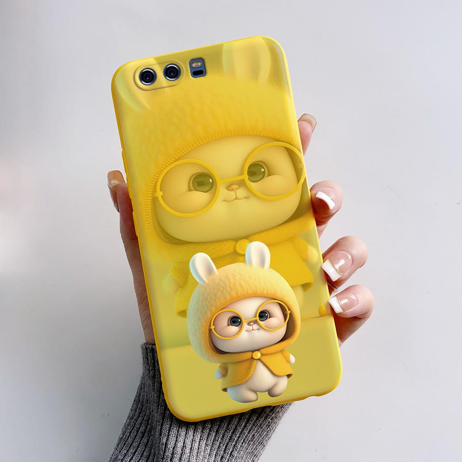 Silicone Back Cover for Huawei P10 Plus Soft Cute Rabbit Panda TPU Bumper Protective Phone Case HuaweiP10 P10Plus Fundas Housing