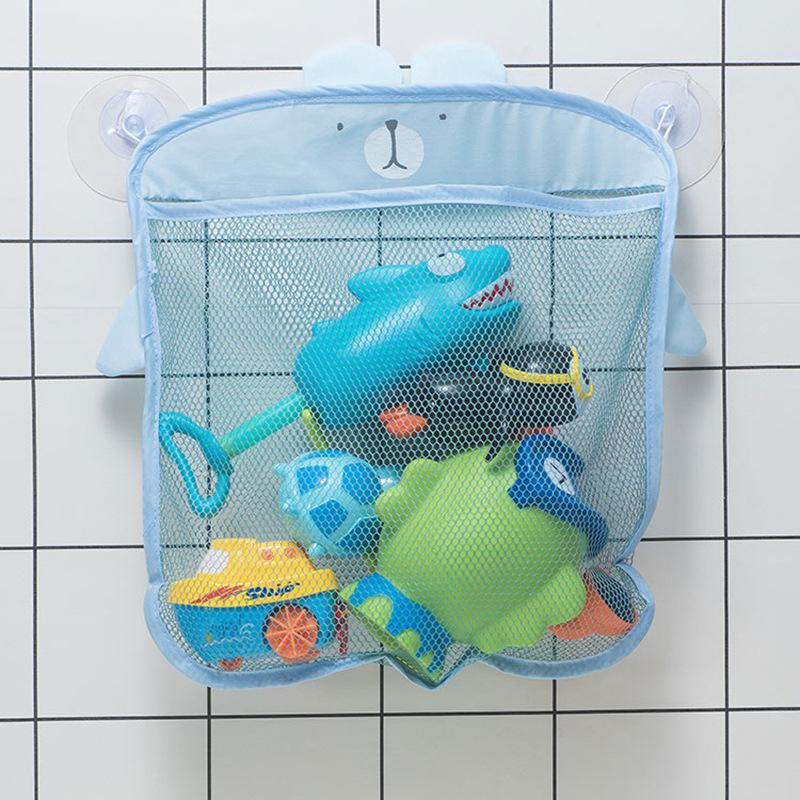 Bathroom Sundries Storage Hanging Bag Mesh Bag Basket For Kids Bath Toys Bag Cartoon Waterproof Cloth Hanging Bag