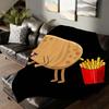 Funny print food Blanket For Sofa Office Bed Plane Travel Sleep Read Relax Camping Soft And Warm