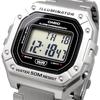 Casio Standard Digital Watch W-218HD-1AV Men's Silver Metal Band