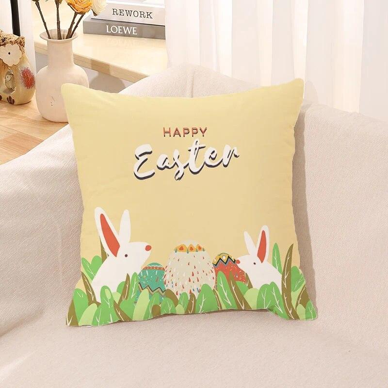 Easter Bunny Pillowcase Cushion Home Decor Office Bed Pillow Car Gift Decoration  Cover