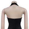 Women's Halter Backless Sexy Slit Long Dress - European and American Fashion