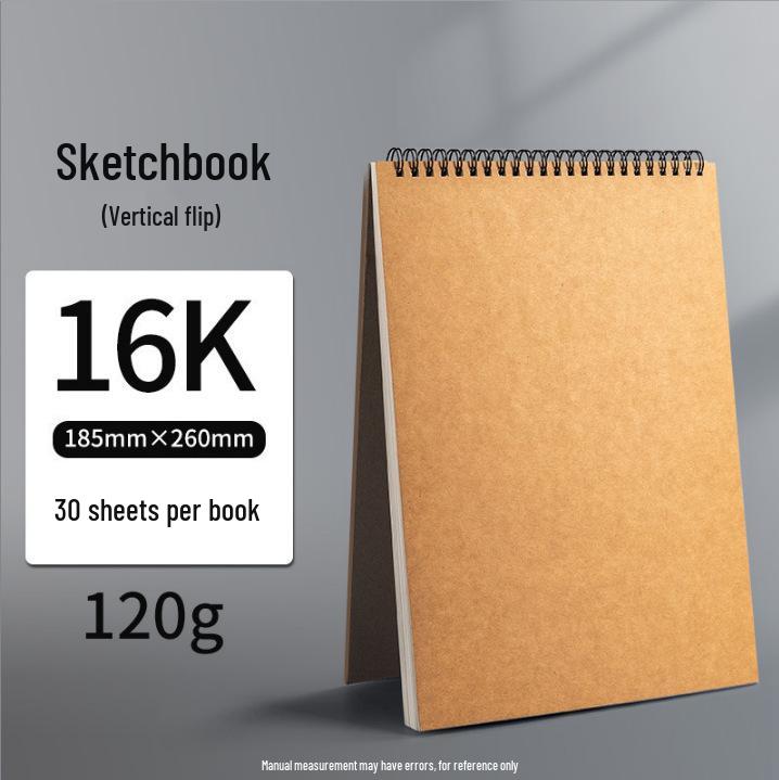 Compact Thickened Hardcover Spiral Sketchbook for Art & Primary Students, 32k Quick Sketch Drawing Book.